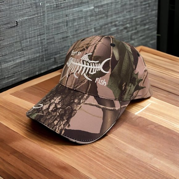 Born To Fish Fishing Hat Men Cap, Baseball Style Cap - Picture 1 of 3